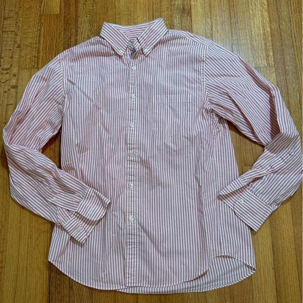 J.Crew men's  tailored striped button-down shirt,Size M (k11)